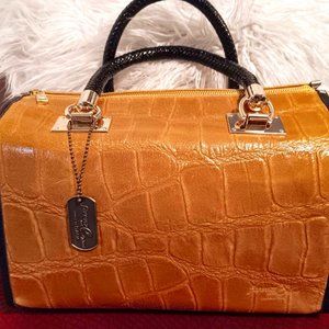 Catena Women's Leather Suede Engraved Tote Bag | Size OS